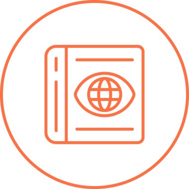 Beyaz arka plan üzerinde izole passport simgesini. Vektör çizim