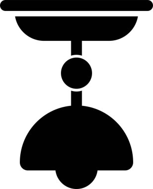 tavan lambası simgesi, vektör illüstrasyonu 