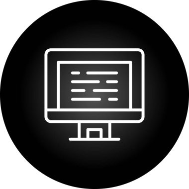 Masaüstü Bilgisayar Web simgesi vektör çizimi