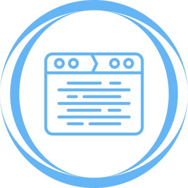 Web tarayıcı simgesi, vektör illüstrasyonu basit tasarım