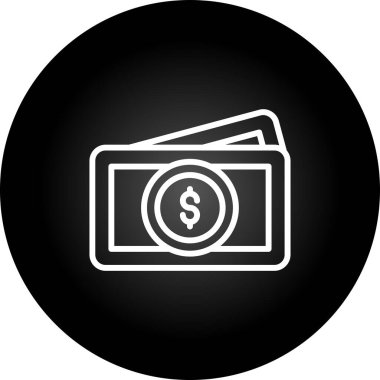 Para için. Web simgesi vektör illüstrasyonu 