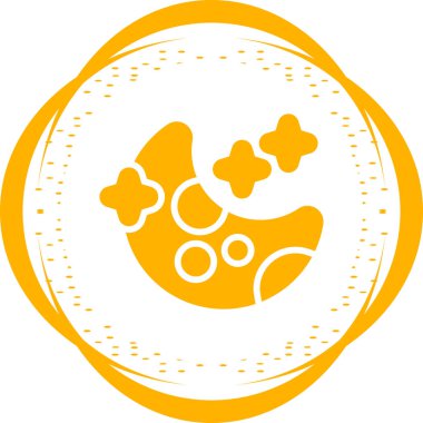 Ay ve yıldızların vektör illüstrasyonu web simgesi