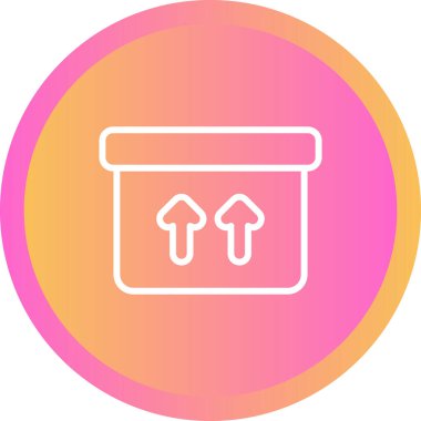 Kutu Yukarı simgesinin vektör illüstrasyonu