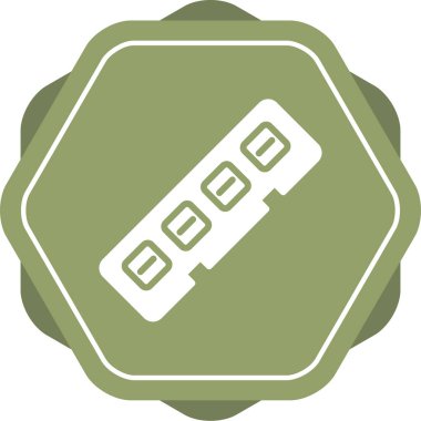 Ram Bellek Vektörü İşareti, Beyaz üzerine izole edilmiş doğrusal renkli Pictogram. Rastgele Erişim Bellek Sembolü, Logo İllüstrasyonu.