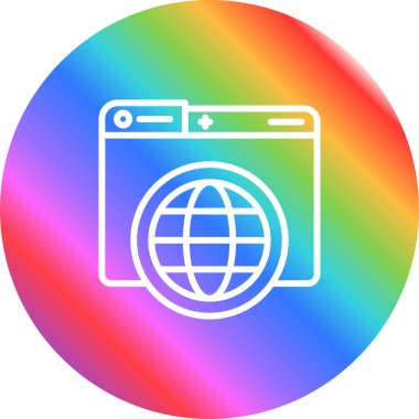 Dünya simgesinin vektör illüstrasyonu 