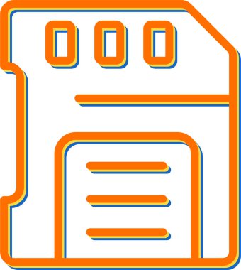 Sd Card web simgesi, basit vektör illüstrasyonu