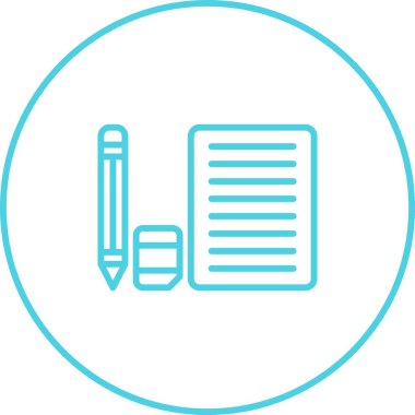 Kağıt ve kalem ağı vektör illüstrasyonlu silgi