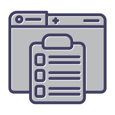 Checklist icon, vector illustration simple design