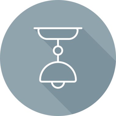 tavan lambası simgesi, vektör illüstrasyonu 