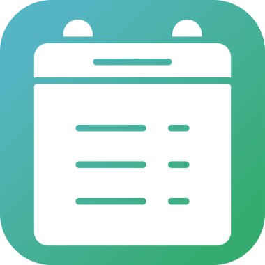 Takvim Çizgileri web simgesi, basit illüstrasyon 