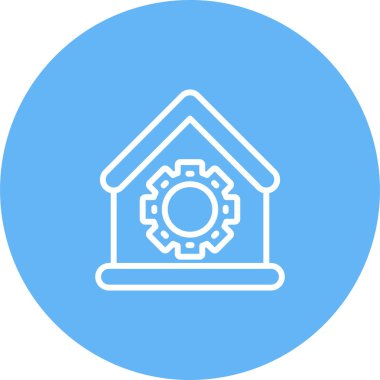 Ev. Web simgesi basit illüstrasyon 