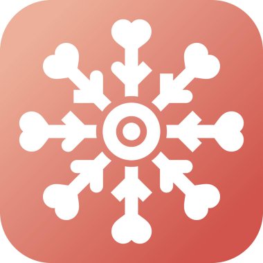 Kar Tanesi simgesi, basit web illüstrasyonu