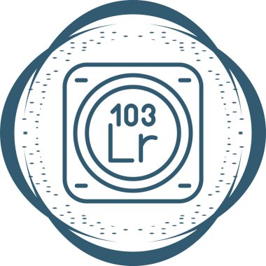 Kimyasal Element Web simgesi vektör çizimi