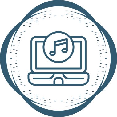 dizüstü bilgisayar simgesi, vektör illüstrasyonu basit tasarım