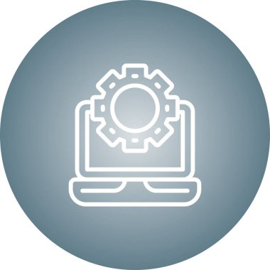 dizüstü bilgisayar simgesi, vektör illüstrasyonu basit tasarım