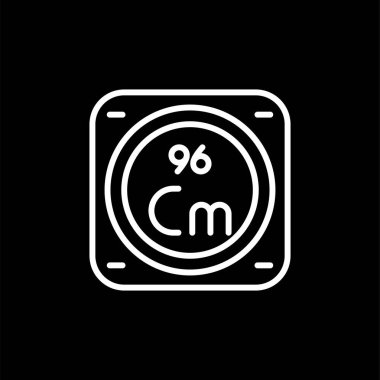 Kimyasal Element Web simgesi vektör çizimi