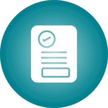 Belge Onayı simgesi, vektör illüstrasyonu 