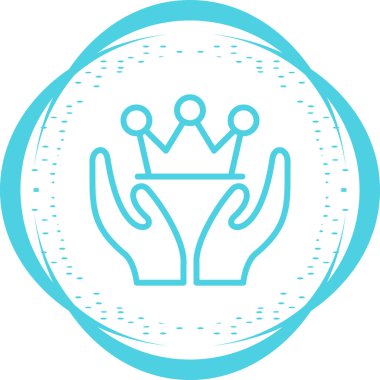 Taç. Web simgesi basit illüstrasyon