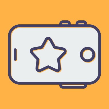 Tablet bilgisayar satırı simgesinin vektör çizimi. 