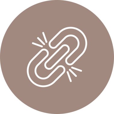 Kırık Bağlantı simgesi, vektör illüstrasyonu basit tasarım