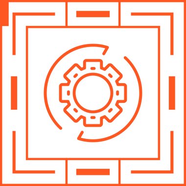 Teçhizat Web simgesi basit illüstrasyon 