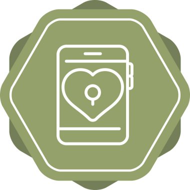 akıllı telefon simgesi, vektör illüstrasyonu basit tasarım