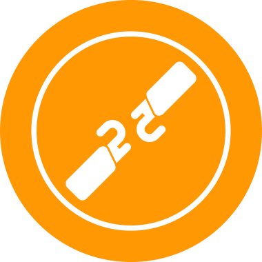 Kırık Kablo web simgesi, basit illüstrasyon 