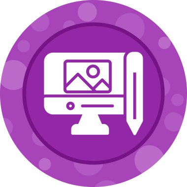 Dijital Sanat simgesinin vektör illüstrasyonu