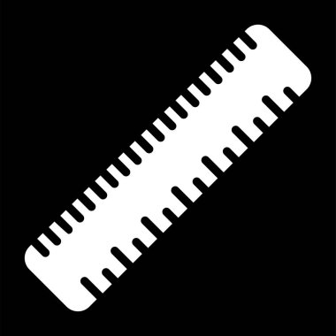 Düz cetvel simgesinin vektör çizimi 