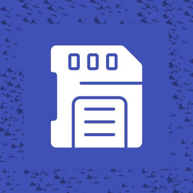 Sd Card web simgesi, basit vektör illüstrasyonu