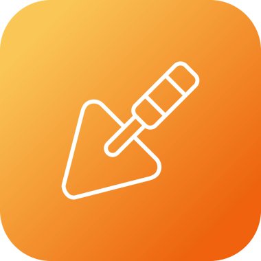 Trowel simgesi, vektör illüstrasyonu basit tasarım