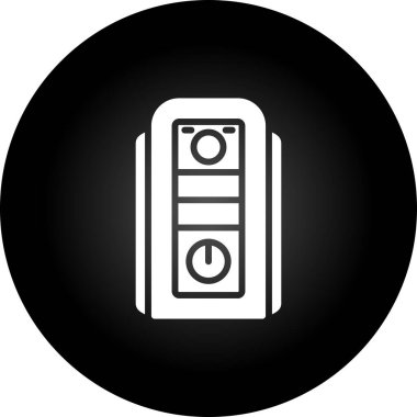 İşlemci kulesi. Web simgesi basit illüstrasyon