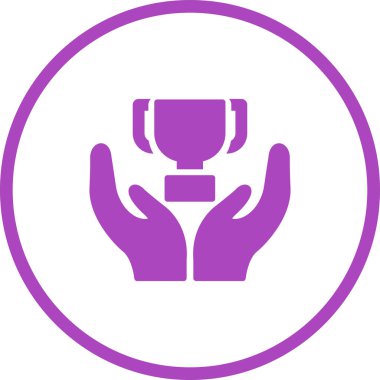 Kupa. Web simgesi basit illüstrasyon