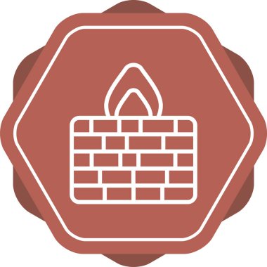 Firewall web simgesinin vektör illüstrasyonu      