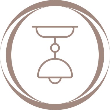tavan lambası simgesi, vektör illüstrasyonu 