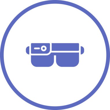 Akıllı gözlük simgesi, modern vektör illüstrasyonu