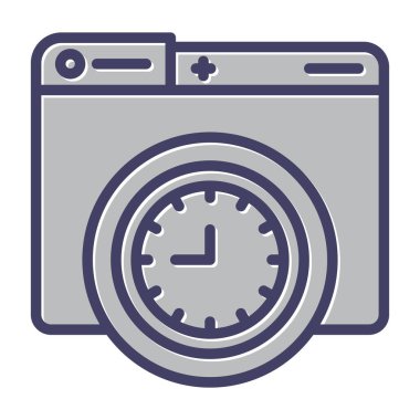 Saat. Web simgesi basit illüstrasyon 