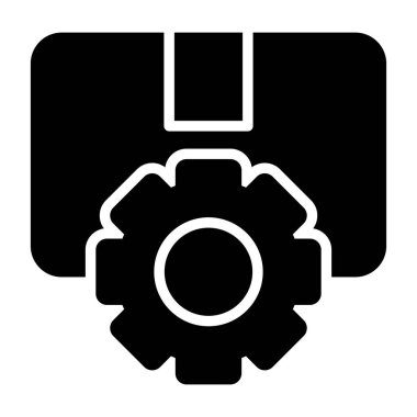 Paket teslim simgesi, vektör illüstrasyonu  