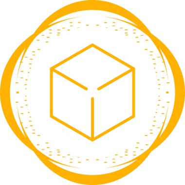 küp web simgesi vektör illüstrasyonu