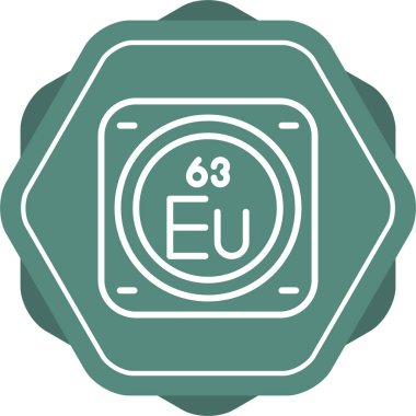 Kimyasal Element Web simgesi vektör çizimi