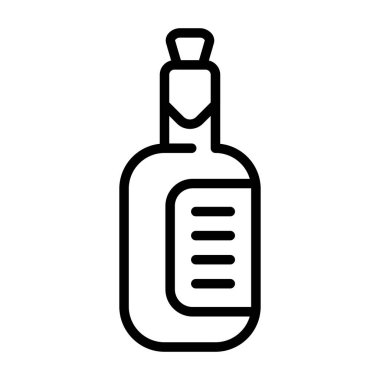 Şampanya şişesi web simgesi, basit vektör illüstrasyonu 