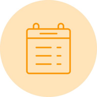 Takvim Çizgileri web simgesi, basit illüstrasyon 