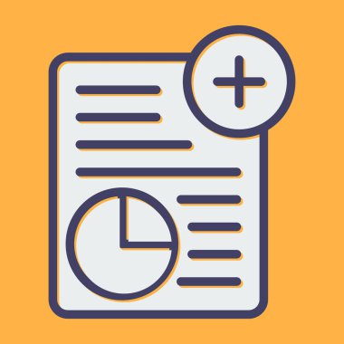 Bir rapor simgesinin vektör illüstrasyonu