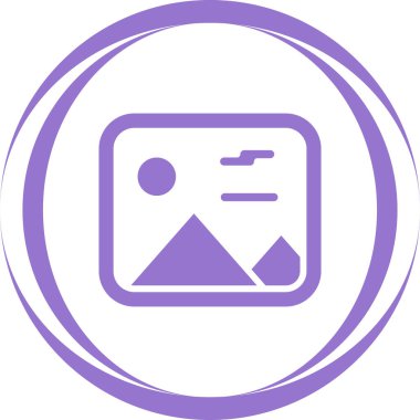 Resim modern simgesinin vektör illüstrasyonu