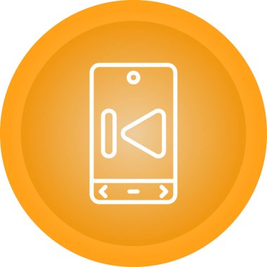 akıllı telefon oynatıcı simgesi, vektör illüstrasyonu basit tasarım