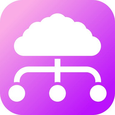 Bulut. Web simgesi basit illüstrasyon