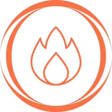 Alevler. Web simgesi basit illüstrasyon 