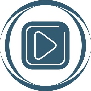 kare simgesi, vektör illüstrasyonunu çal