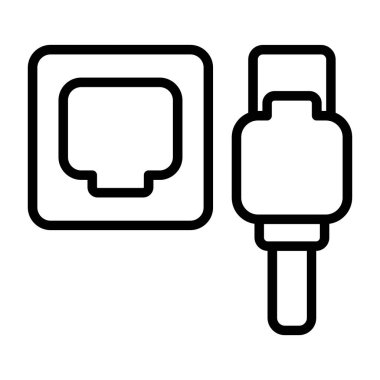 Ethernet web simgesinin vektör illüstrasyonu