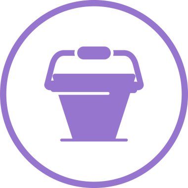 Kova. Web simgesi basit illüstrasyon